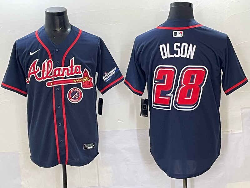 Men Atlanta Braves #28 Olson blue Nike 2025 MLB Jersey style 006
